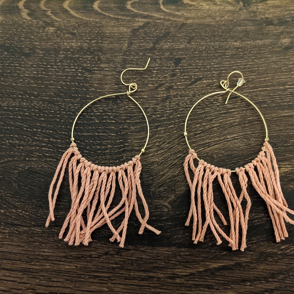 Beautiful hoops with tassel